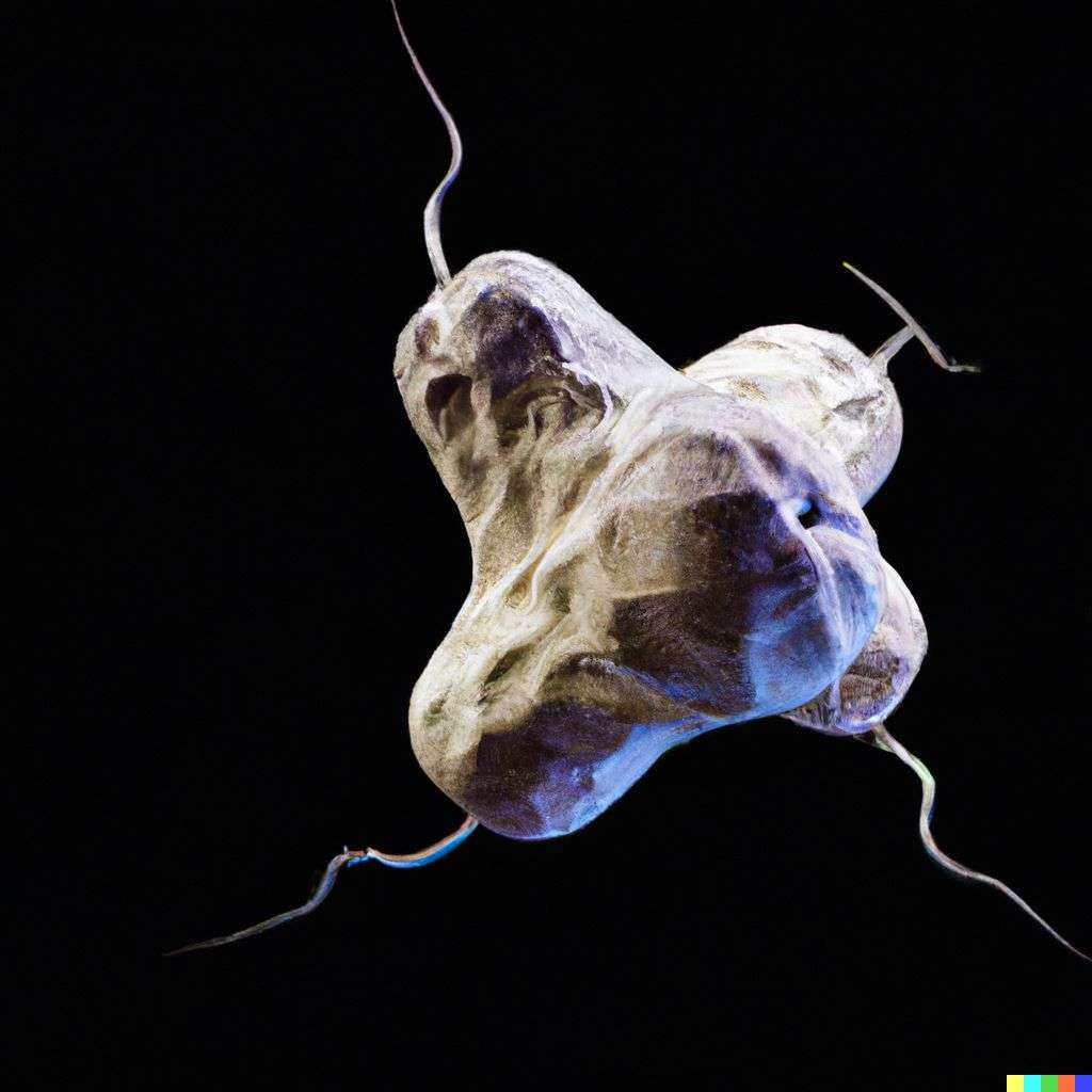 the discovery of gravity, sculpture made from wax, subsurface scattering